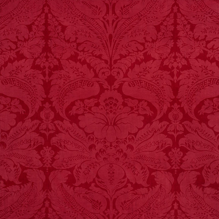 Cordwain Velvet Red 73952 by Schumacher Fabric Schumacher Fabric Cordwain Velvet Red 73952Fabric COTTON 84% ITALY </p><p>Repeat: H: HORZ. 27" (69CM) , V: VERT. 42" (107CM) 56.25 - Fabric Carolina -