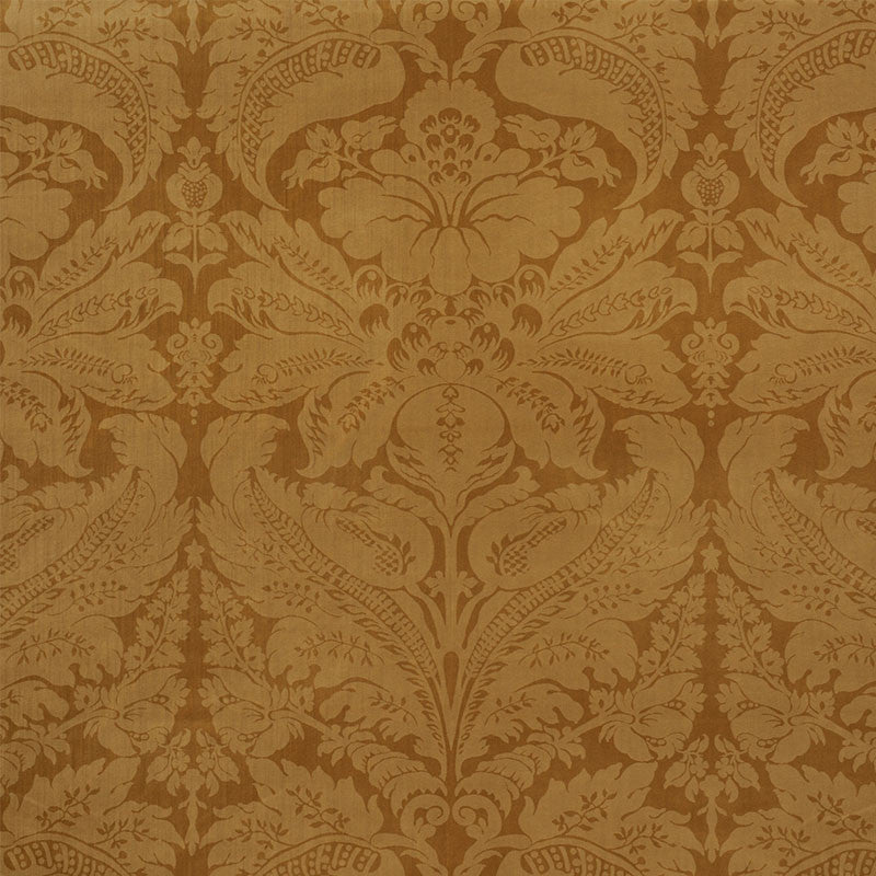 Cordwain Velvet Gold 73953 by Schumacher Designer Fabric CUT & PATTERNED VELVETS See Sample ITALY - </p><p>Repeat: Horizontal: 27" (69CM) and Vertical: 42" (107CM) 56 1/4" (143CM) - Swanky Fabrics -