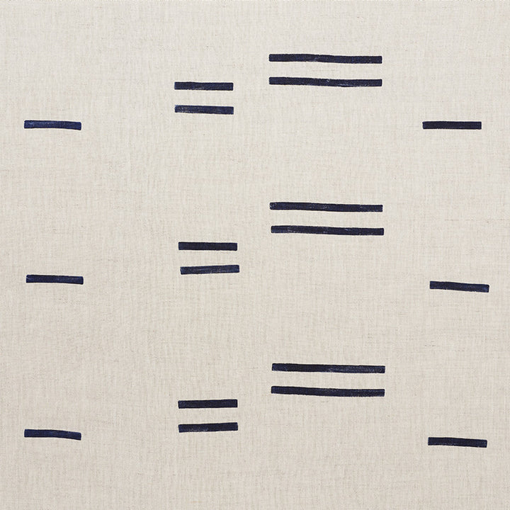 Oaxaca Navy 74000 by Schumacher Designer Fabric Caroline-Z-Hurley 100% Linen - Horizontal: 18 and Vertical: 18 54 - Swanky Fabrics -