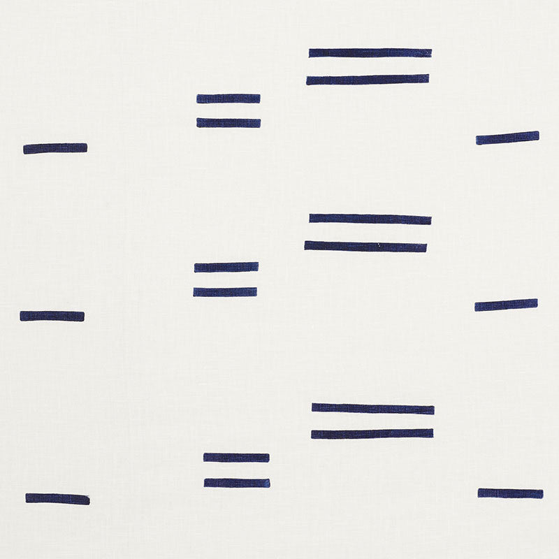 Oaxaca Navy On White 74010 by Schumacher Designer Fabric CAROLINE Z HURLEY See Sample UNITED STATES OF AMERICA MEDIUM DUTY </p><p>Repeat: Horizontal: 18" (45CM) and Vertical: 18" (45CM) 54" (137CM) - Swanky Fabrics -