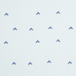 Overlapping Triangles Navy & White 74021 by Schumacher Designer Fabric