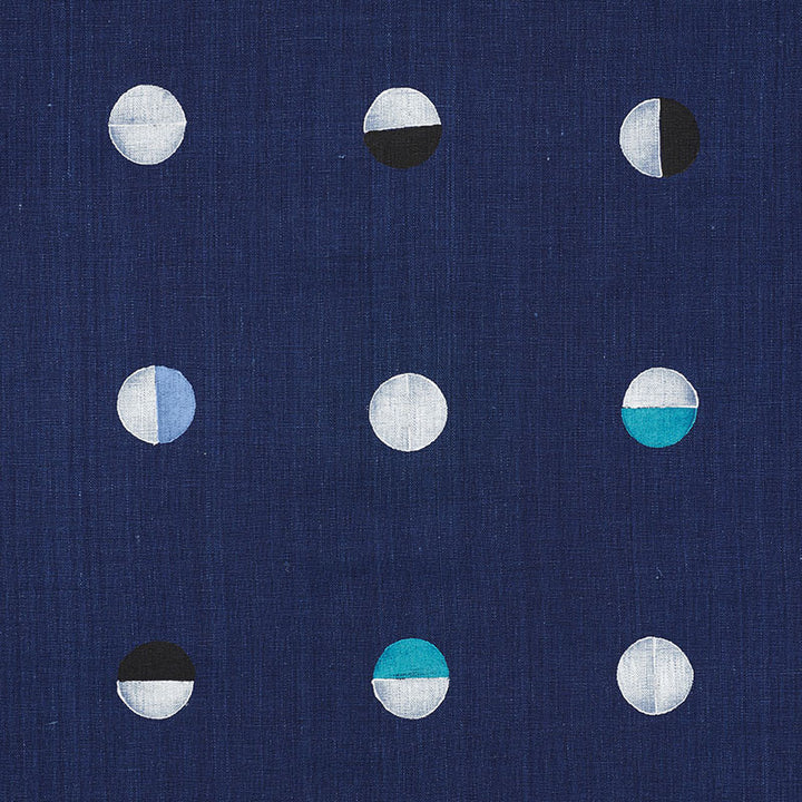 Joshua Tree Indigo Moons 74050 by Schumacher Designer Fabric CAROLINE Z HURLEY See Sample UNITED STATES OF AMERICA MEDIUM DUTY </p><p>Repeat: Horizontal: 19" (48CM) and Vertical: 19" (48CM) 54" (137CM) - Swanky Fabrics -