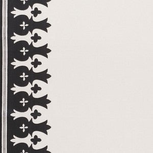 Bergama Carbon & Ivory 74181 by Schumacher Designer Fabric