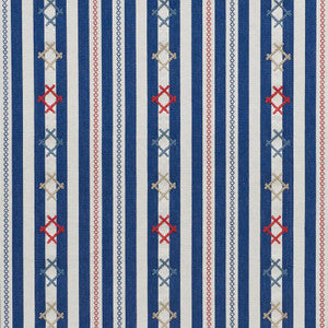 Rhodes Stripe Navy 74460 by Schumacher Designer Fabric