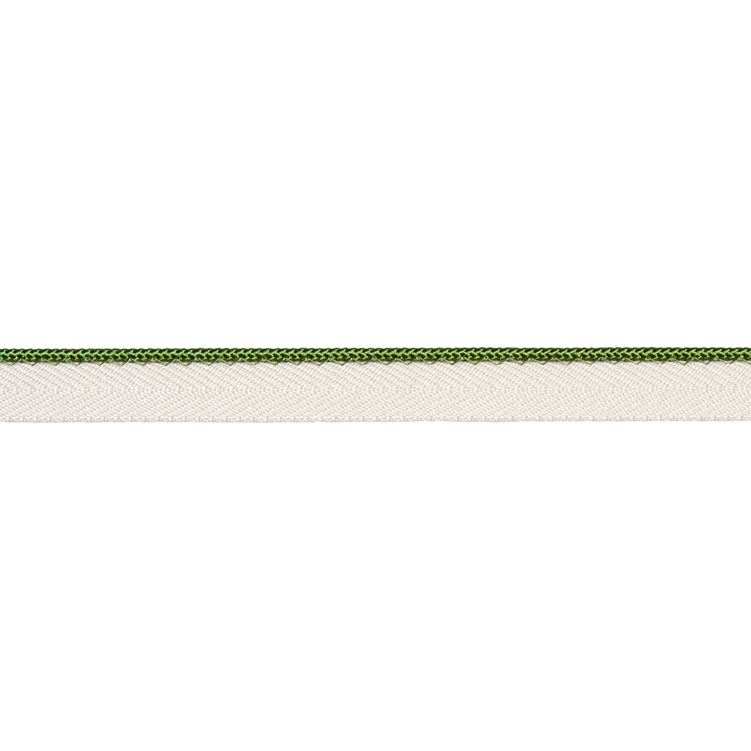 Gustave Silk Lip Cord Narrow Green 74539 by Schumacher Designer Trim