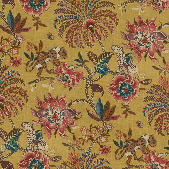 Braganza Amber 750681 by Williamsburg Designer Fabric - 55%Linen 45%Cotton CHINA 27000 Horizontal: 13.5 and Vertical: 25.25 54 - Swanky Fabrics -