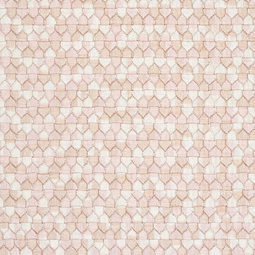 Ivins Embroidery Blush 75124 by Schumacher Designer Fabric