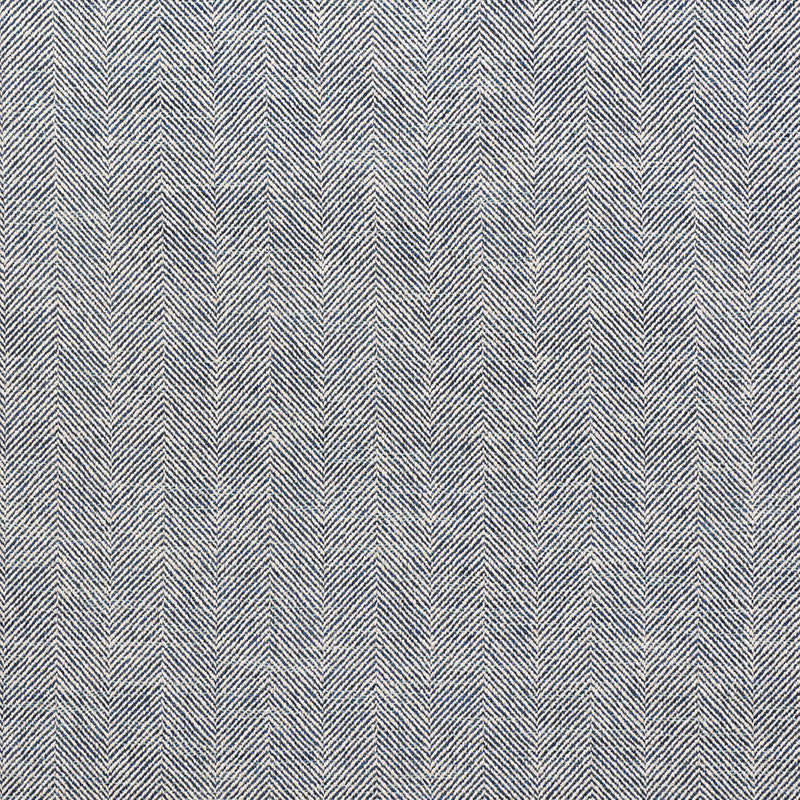 Caro Herringbone Indigo 75142 by Schumacher Designer Fabric Relaxed-Glamour 50% Viscose, 26% Cotton, 13% Linen, 11% Polyester Martindale 28,000 Horizontal: 3.5 and Vertical: 1/4- 55.75 - Swanky Fabrics -