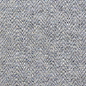 Caro Herringbone Indigo 75142 by Schumacher Designer Fabric