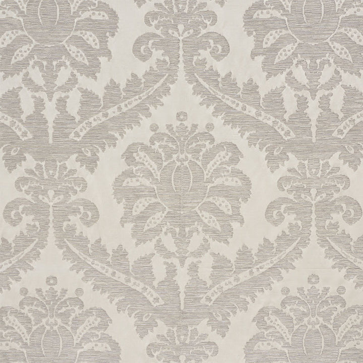 Crawford Damask Platinum 75150 by Schumacher Fabric Schumacher Fabric Crawford Damask Platinum 75150Fabric VISCOSE 60% ITALY </p><p>Repeat: H: HORZ. 27 1/2" (70CM) , V: VERT. 34 1/2" (88CM) 54.5 - Fabric Carolina -