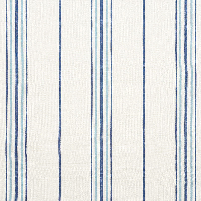 Scarset Stripe Blues 75260 by Schumacher Designer Fabric CHAMBRAY See Sample INDIA - </p><p>Repeat: Horizontal: 10 3/4" (27CM) and Vertical: - 56 1/4" (143CM) - Swanky Fabrics -