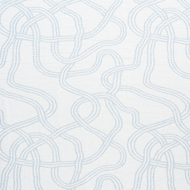 Seabury Light Blue 75290 by Schumacher Designer Fabric CHAMBRAY See Sample SPAIN - </p><p>Repeat: Horizontal: 30" (76CM) and Vertical: 30 3/4" (78CM) 118" (300CM) - Swanky Fabrics -