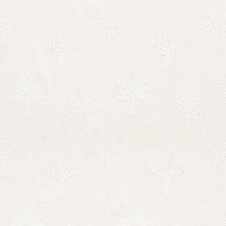 Palmetto Beach Embroidery Ivory 75302 by Schumacher Designer Fabric NAUTILUS See Sample INDIA - </p><p>Repeat: Horizontal: 12 3/4" (32CM) and Vertical: 15 1/4" (39CM) 51 1/2" (131CM) - Swanky Fabrics -