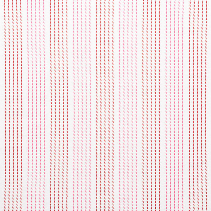 Running Stitch Red & Pink 75321 by Schumacher Designer Fabric Nautilus 100% Cotton - Horizontal: 6.25 and Vertical: 1/2- 55 - Swanky Fabrics -