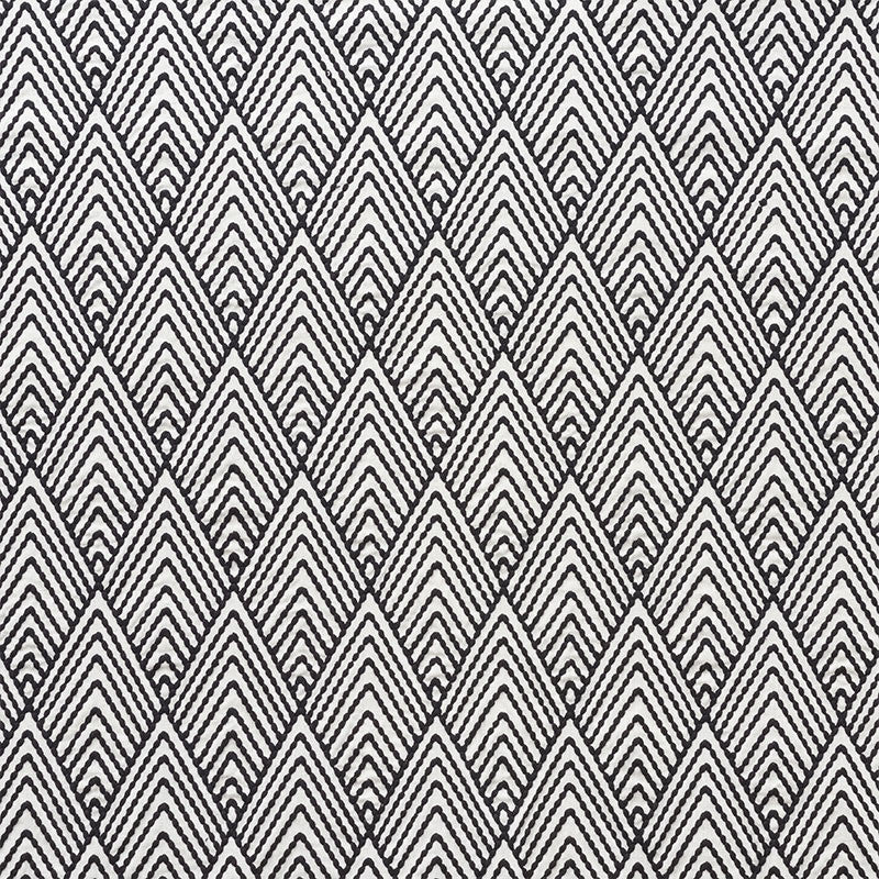 Avila Embroidery Black 75372 by Schumacher Designer Fabric NAUTILUS LINEN 50% POLYESTER 50% INDIA MARTINDALE 40,000 </p><p>Repeat: Horizontal: 4" (10CM) and Vertical: 7 1/2" (19CM) 50.5 - Swanky Fabrics -