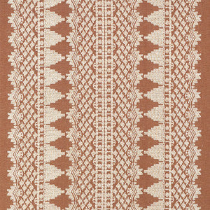 Wentworth Embroidery Rust 75470 by Schumacher Designer Fabric