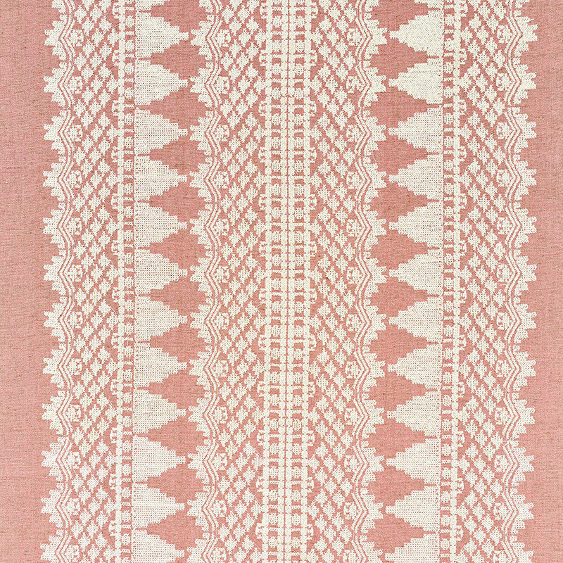 Wentworth Embroidery Rose 75473 by Schumacher Fabric Schumacher Fabric Wentworth Embroidery Rose 75473Fabric LINEN 50% INDIA </p><p>Repeat: H: HORZ. 25 5/8" (65CM) , V: VERT. 2 1/8" (5CM) 55 - Fabric Carolina -