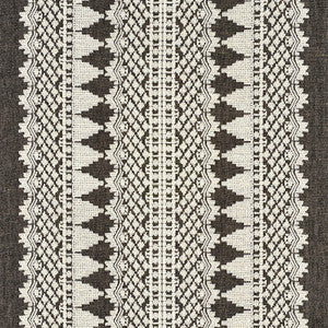 Wentworth Embroidery Carbon 75474 by Schumacher Designer Fabric