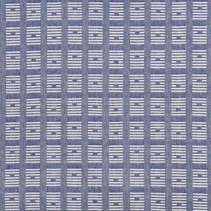 Tiasquam Weave Navy 75660 by Schumacher Fabric Schumacher Fabric Tiasquam Weave Navy 75660Fabric COTTON 100% INDIA </p><p>Repeat: H: HORZ. 8 3/4" (22CM) , V: VERT. 3 1/2" (9CM) 55.75 - Fabric Carolina -