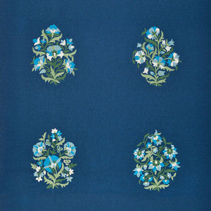 Antalya Medallion Embroidery Aegean 75740 by Schumacher Designer Fabric