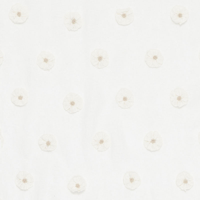 Button Flower Sheer Ivory 75750 by Schumacher Fabric Schumacher Fabric Button Flower Sheer Ivory 75750Fabric LINEN 100% INDIA </p><p>Repeat: H: HORZ. 6 1/2" (17CM) , V: VERT. 10" (25CM) 54 - Fabric Carolina -