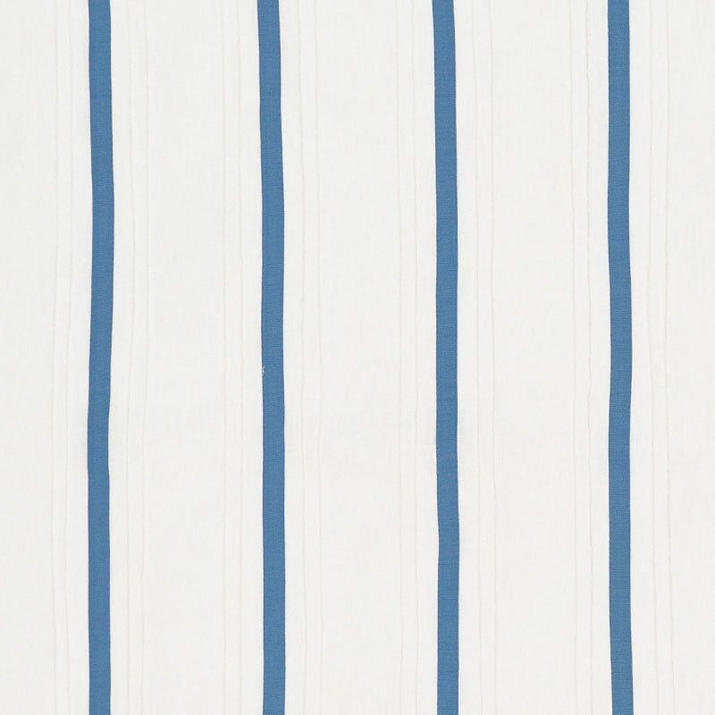 Stripe Applique Sheer Blue 75760 by Schumacher Designer Fabric NATURAL SHEERS LINEN 90% POLYESTER 10% INDIA </p><p>Repeat: Horizontal: and Vertical: 50.75 - Swanky Fabrics -
