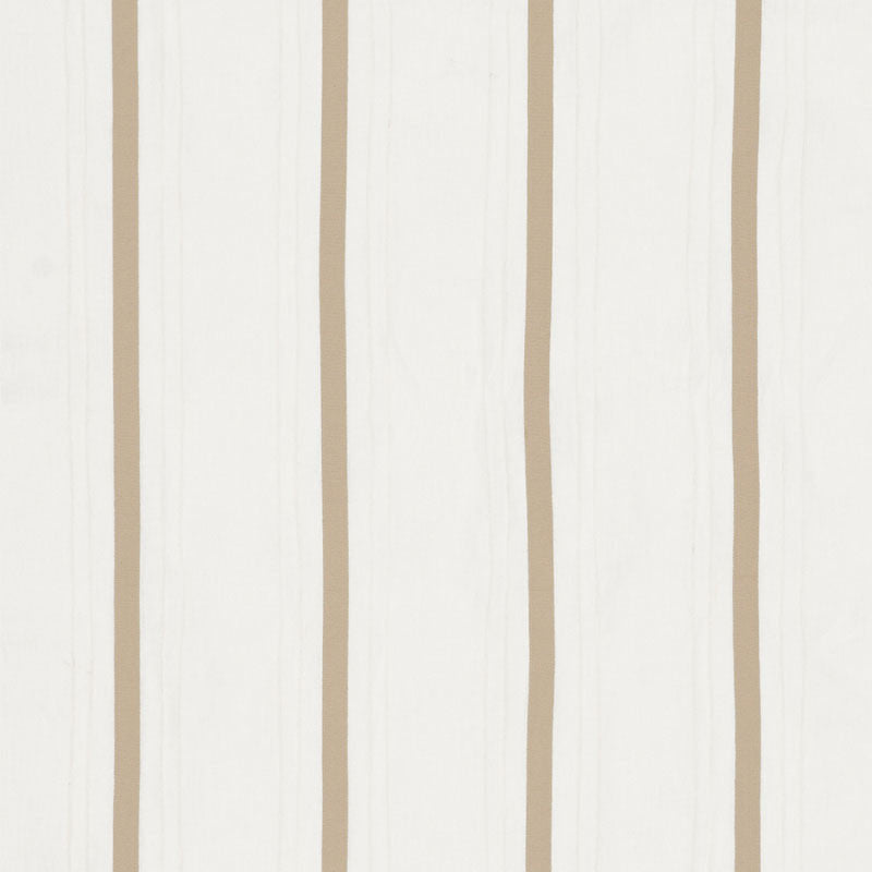 Stripe Applique Sheer Tan 75762 by Schumacher Designer Fabric NATURAL SHEERS LINEN 90% POLYESTER 10% INDIA </p><p>Repeat: Horizontal: 6 1/2" (17CM) and Vertical: 50.75 - Swanky Fabrics -