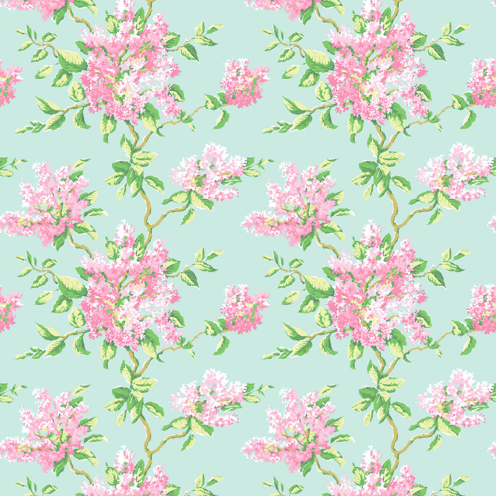 7583-4 Lilacs by Bassett Mcnab Designer Fabric BASSETT MCNAB PRINTS 100%COT ENGLAND Horizontal: 27 and Vertical: 25.25 54 in - Swanky Fabrics -