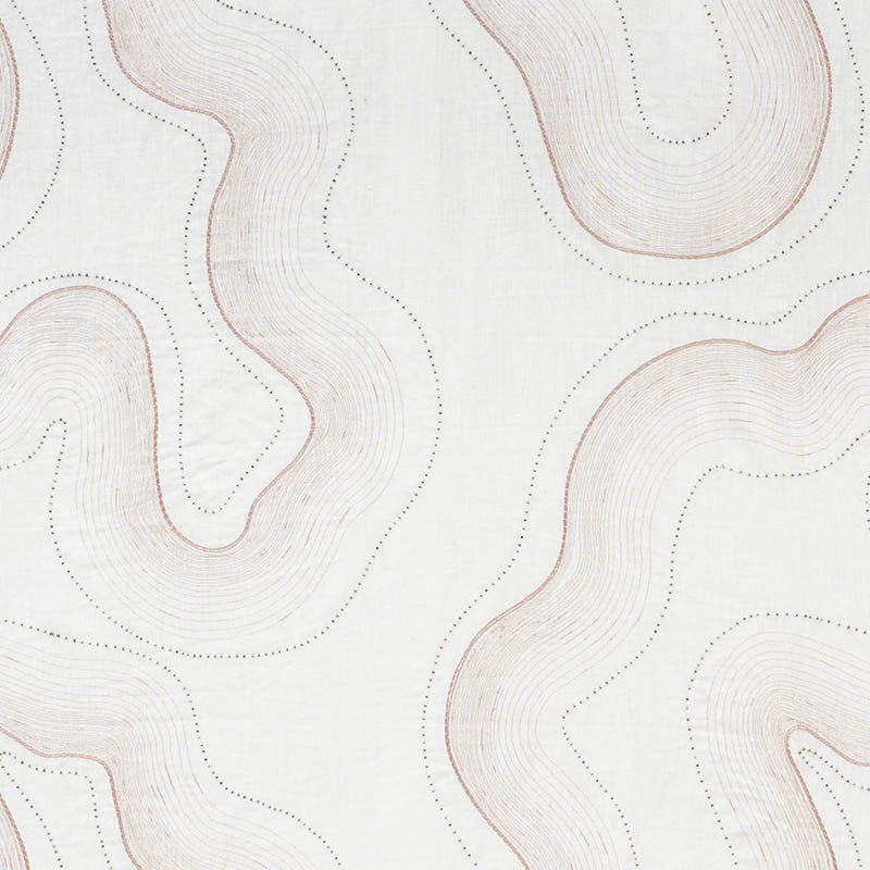 Topo Sheer Blush 75900 by Schumacher Designer Fabric Patterned-Sheers-Casements 85% Linen, 8% Viscose, 7% Acrylic - Horizontal: 25.25 and Vertical: 24.5 55 - Swanky Fabrics -