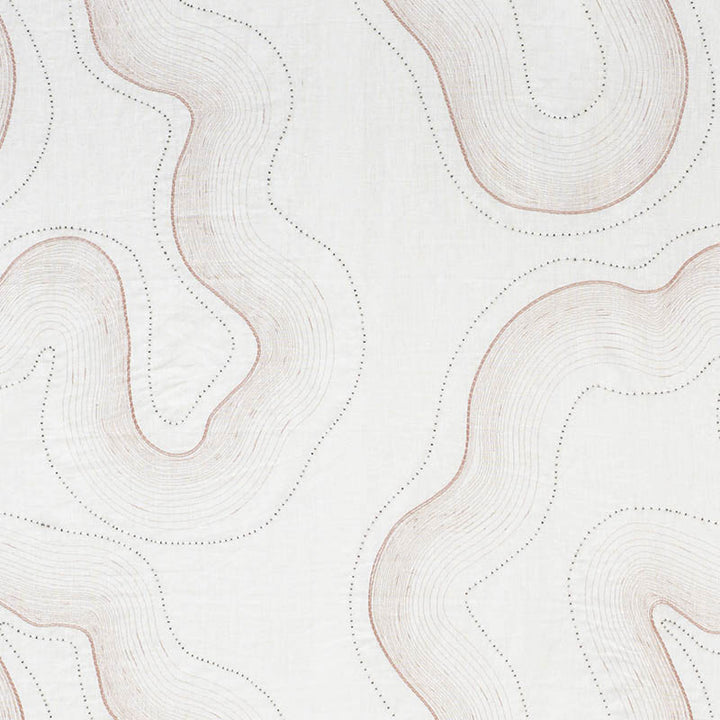 Topo Sheer Blush 75900 by Schumacher Designer Fabric PATTERNED SHEERS & CASEMENTS See Sample INDIA - </p><p>Repeat: Horizontal: 25 1/4" (64CM) and Vertical: 24 1/2" (62CM) 55" (140CM) - Swanky Fabrics -