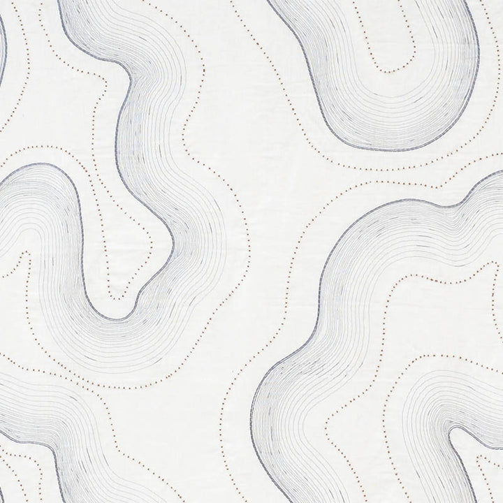 Topo Sheer Slate 75901 by Schumacher Designer Fabric Patterned-Sheers-Casements 85% Linen, 8% Viscose, 7% Acrylic - Horizontal: 25.25 and Vertical: 24.5 55 - Swanky Fabrics -