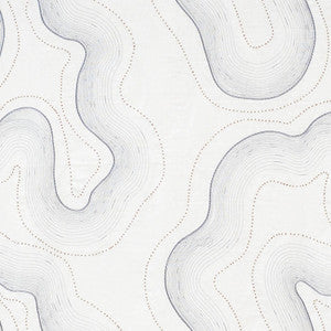 Topo Sheer Slate 75901 by Schumacher Designer Fabric