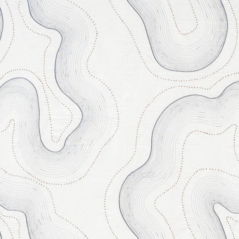 Topo Sheer Slate 75901 by Schumacher Designer Fabric PATTERNED SHEERS & CASEMENTS See Sample INDIA - </p><p>Repeat: Horizontal: 25 1/4" (64CM) and Vertical: 24 1/2" (62CM) 55" (140CM) - Swanky Fabrics -