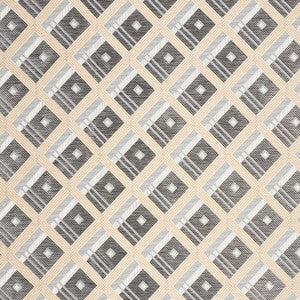 Legrad Argyle Charcoal 76011 by Schumacher Designer Fabric