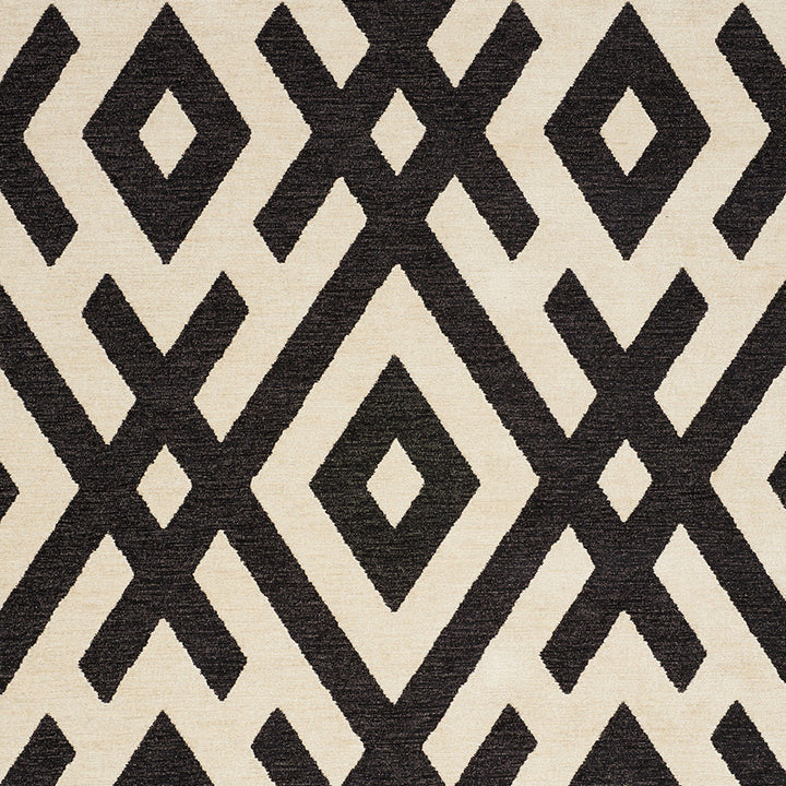 Equix Black 76020 by Schumacher Designer Fabric CLUB CAVALIER See Sample ITALY - </p><p>Repeat: Horizontal: 14" (36CM) and Vertical: 21 1/4" (54CM) 55" (140CM) - Swanky Fabrics -