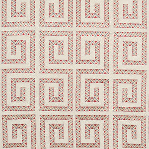 Prado Embroidery Red 76072 by Schumacher Designer Fabric