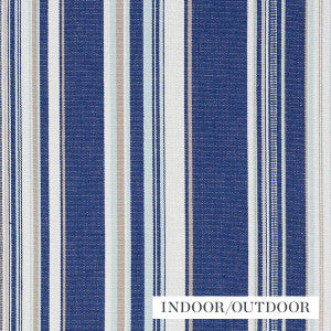 Ponderosa Stripe Blue 76630 by Schumacher Designer Fabric
