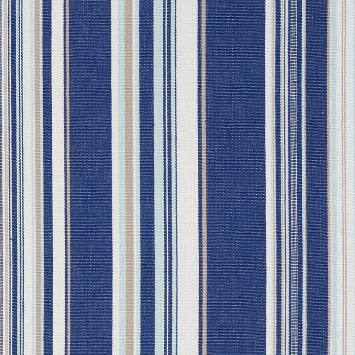Ponderosa Stripe Blue 76630 by Schumacher Designer Fabric INDOOR/OUTDOOR LINEN See Sample FRANCE MEDIUM </p><p>Repeat: Horizontal: 14" (36CM) and Vertical: - 56 7/8" (145CM) - Swanky Fabrics -