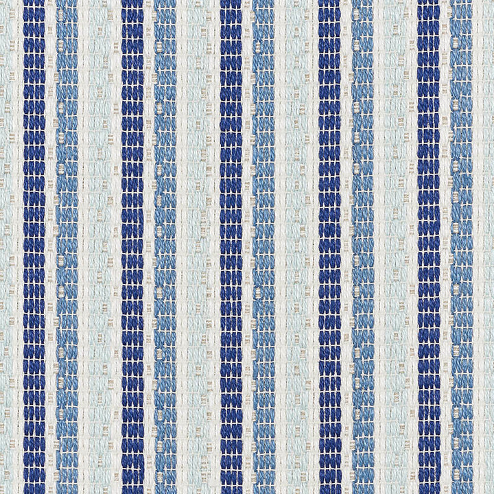 Barbary Stripe Blue 76641 by Schumacher Designer Fabric INDOOR/OUTDOOR LINEN LINEN 78% ACRYLIC 22% FRANCE </p><p>Repeat: Horizontal: 3 1/2" (9CM) and Vertical: 2 7/8" (7CM) 55 - Swanky Fabrics -