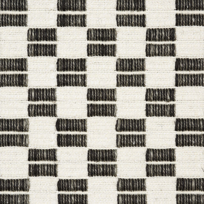 Elkhart Black 76741 by Schumacher Designer Fabric FOLK ART VISCOSE 46% COTTON 28% ITALY MARTINDALE 35,000 </p><p>Repeat: Horizontal: 7/8" (2CM) and Vertical: 1" (3CM) 55.625 - Swanky Fabrics -