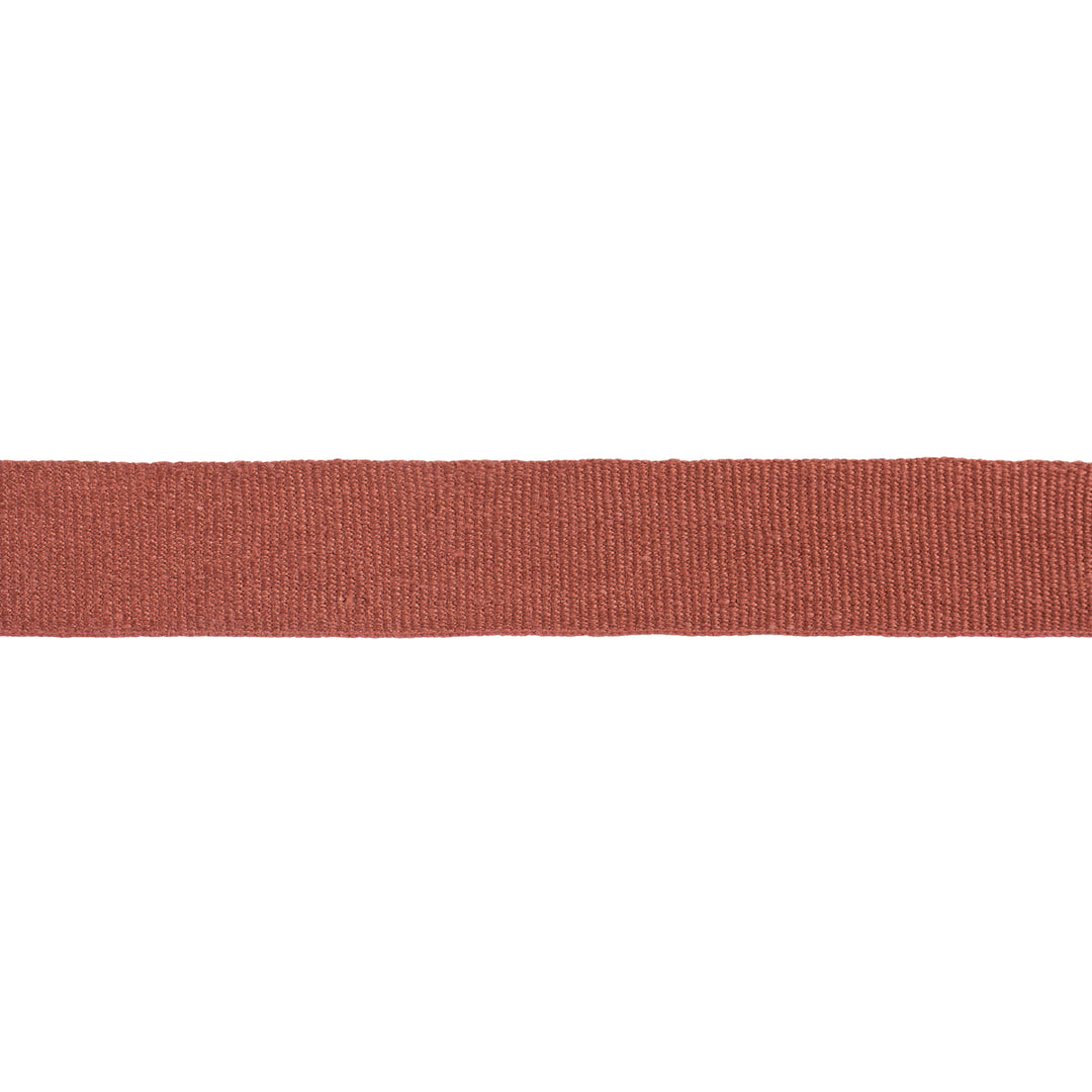 Mathias Linen Tape Medium Terracotta 76868 by Schumacher Designer Trim