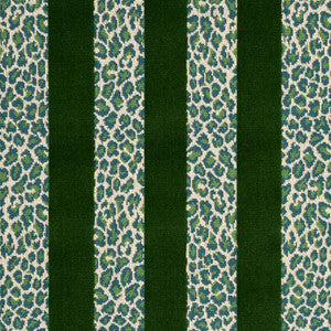 Guepard Stripe Velvet Emerald 77141 by Schumacher Designer Fabric