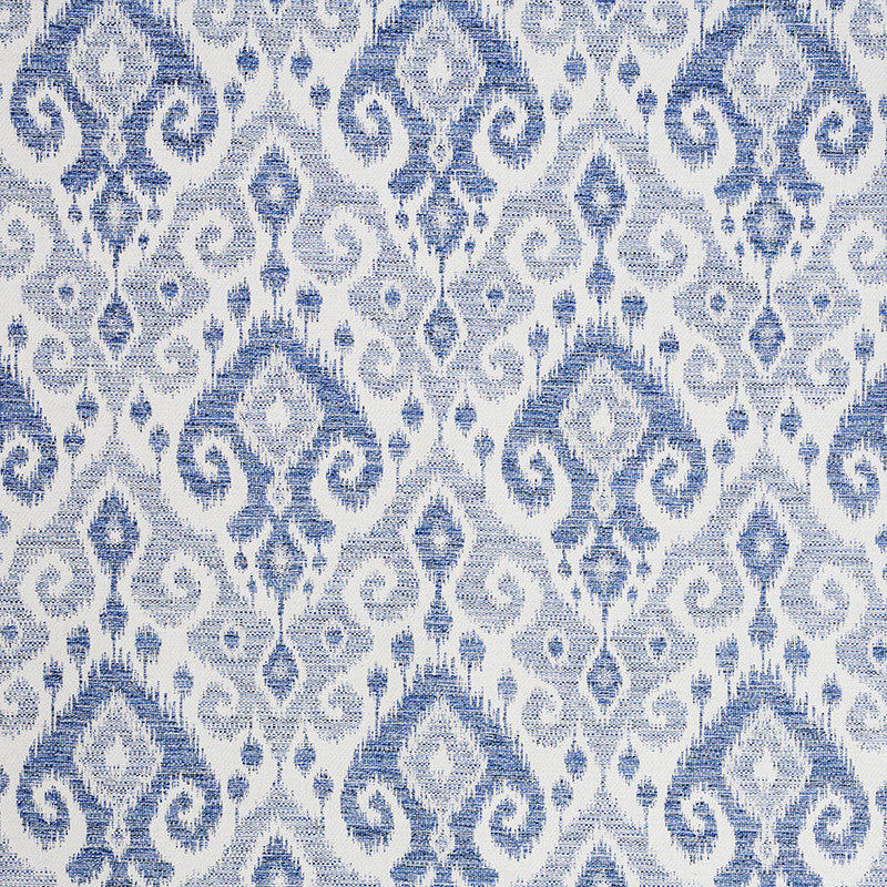 Dedra Performance Indigo 77362 by Schumacher Designer Fabric NEW TRADITIONAL II COTTON 56% VISCOSE 16% ITALY MARTINDALE 18,000 </p><p>Repeat: Horizontal: 13 3/4" (35CM) and Vertical: 29 1/2" (75CM) 55 - Swanky Fabrics -