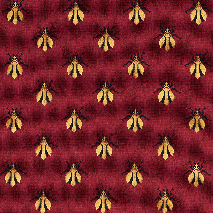 Bee Epingle Red 77410 by Schumacher Fabric Schumacher Fabric Bee Epingle Red 77410Fabric COTTON 91% BELGIUM </p><p>Repeat: H: HORZ. 4 1/2" (11CM) , V: VERT. 4" (10CM) 54 - Fabric Carolina -