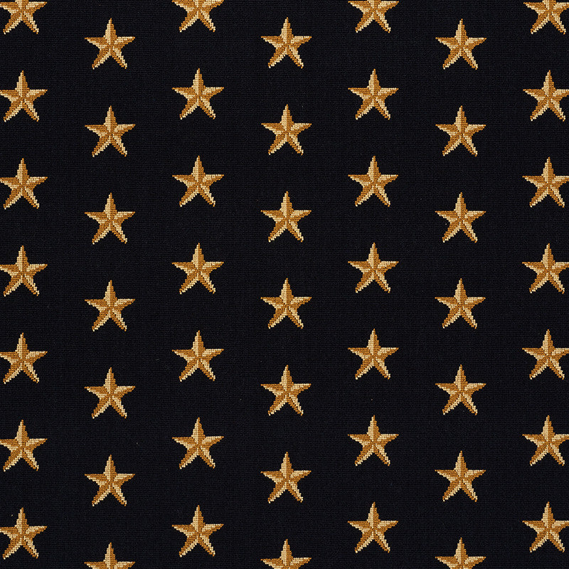 Star Epingle Black 77420 by Schumacher Designer Fabric CUT & PATTERNED VELVETS COTTON 91% POLYESTER 9% BELGIUM </p><p>Repeat: Horizontal: 6 3/4" (17CM) and Vertical: 3 1/4" (8CM) 53.25 - Swanky Fabrics -