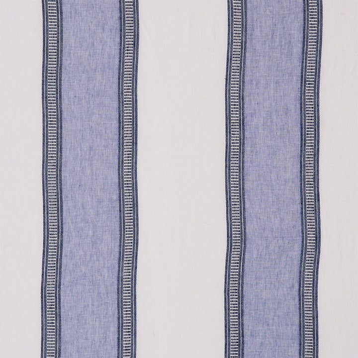 Senita Stripe Sheer Blue 77431 by Schumacher Designer Fabric TRUE WEST See Sample TURKEY - </p><p>Repeat: Horizontal: - and Vertical: 17 1/4" (44CM) 113" (338CM) - Swanky Fabrics -