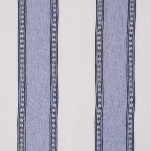 Senita Stripe Sheer Blue 77431 by Schumacher Designer Fabric