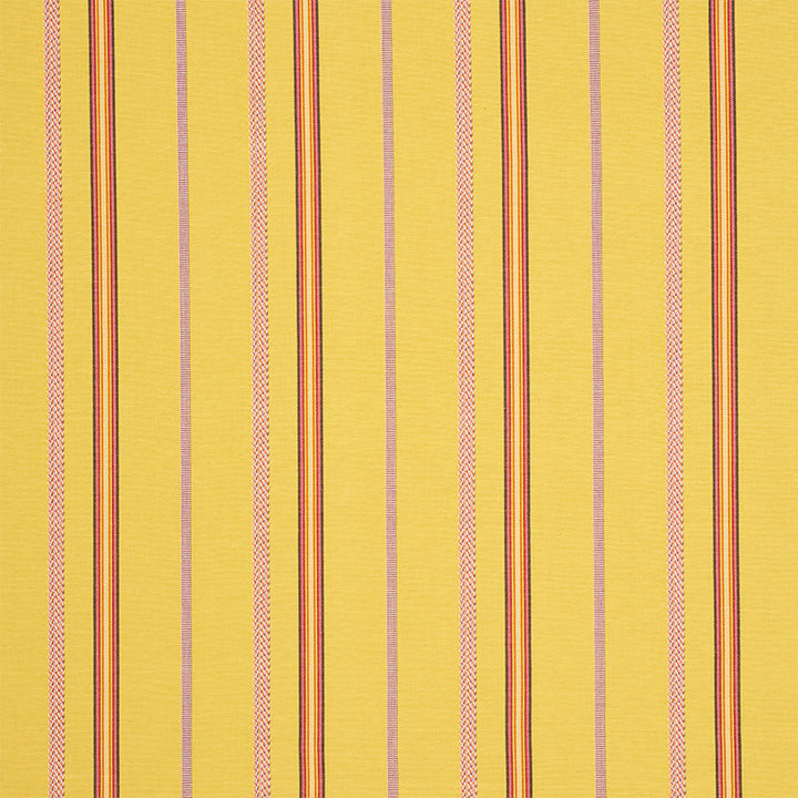 Kayenta Stripe Yellow 77452 by Schumacher Fabric Schumacher Fabric Kayenta Stripe Yellow 77452Fabric COTTON 100% INDIA </p><p>Repeat: H: HORZ. 6 3/4" (17CM), V: 0 56 - Fabric Carolina -