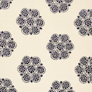 Isla Hand Embroidery Slate 77492 by Schumacher Designer Fabric