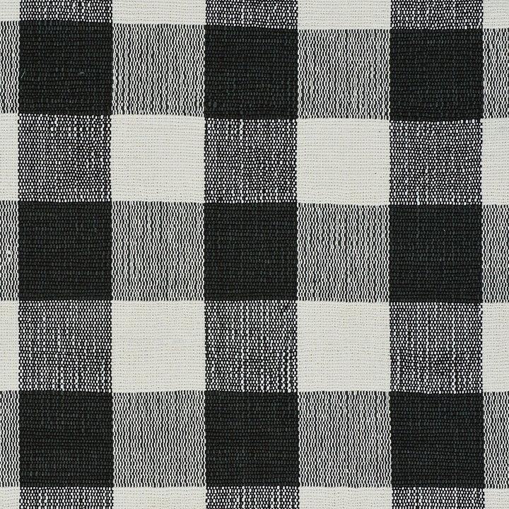 Barnes Performance Check Black 77552 by Schumacher Designer Fabric NEW TRADITIONAL II ACRYLIC 70% COTTON 30% INDIA </p><p>Repeat: Horizontal: 6 1/4" (16CM) and Vertical: 6 1/4" (16CM) 55 - Swanky Fabrics -